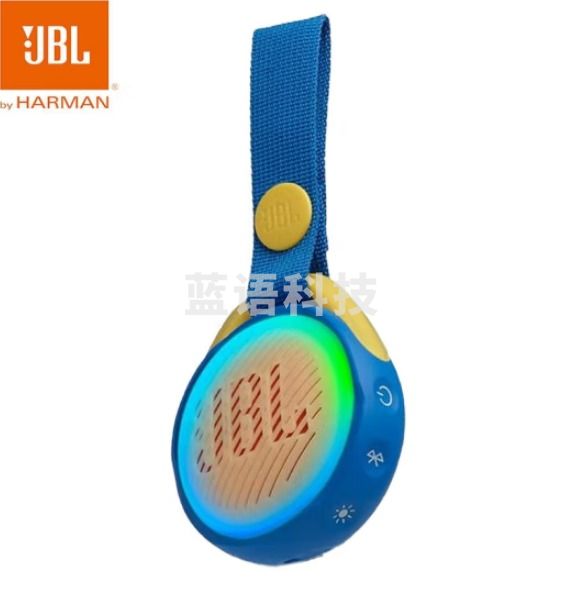 JBL JRPOP音乐泡泡 随身便携迷你炫彩蓝牙音箱 环保材质防水耐摔 卡通蓝TJRRSFYJD202303021400320