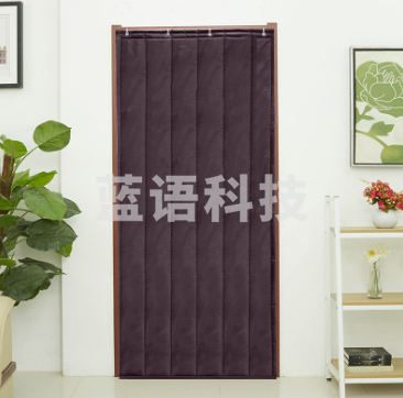 棉门帘 宿舍棉门帘食堂棉门帘冬天保温用 2片/对 咖啡色