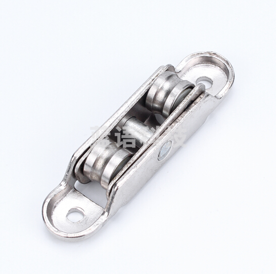 塑钢门窗滑轮 圆边双槽轮