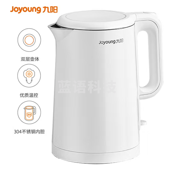 九阳 K15FD-W123 热水壶烧水壶电水壶 双层壶体  1.5L电水壶