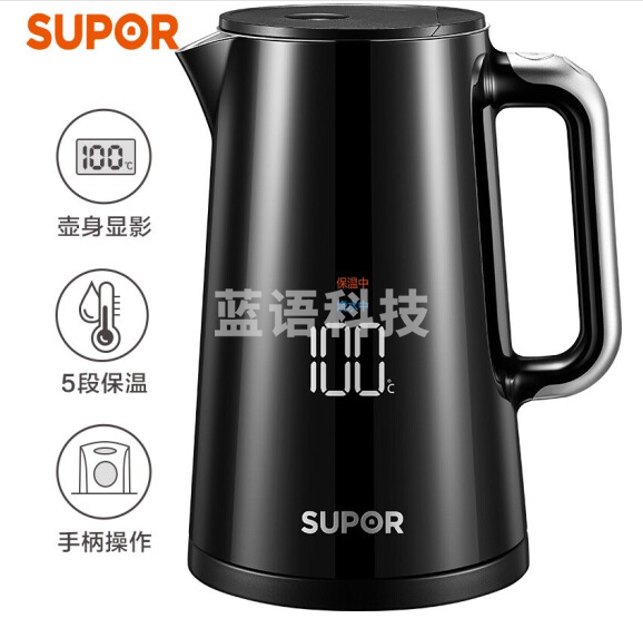 苏泊尔（SUPOR）SW-15S62A 电水壶热水壶 保温304不锈钢电热水壶