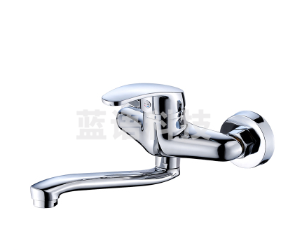 全铜入墙式水龙头冷热厨房单冷洗菜盆水槽阳台洗衣池加长水龙头（不含安装）