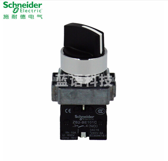 施耐德电气 XB2BD33C 选择开关3档  3位自锁 2常开 转换