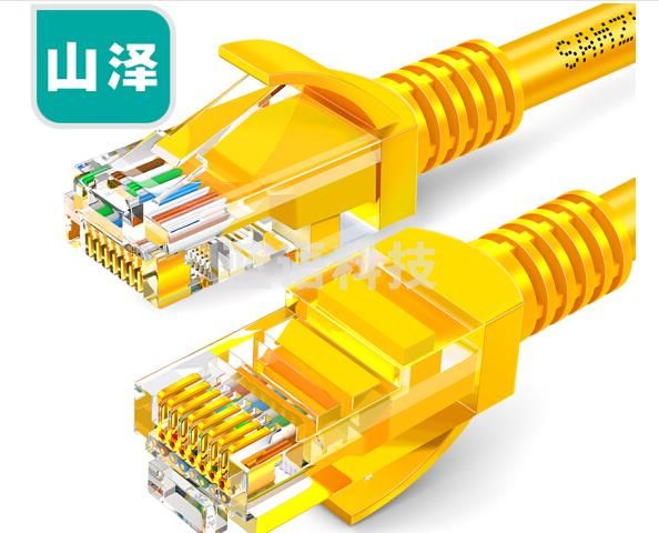 山泽(SAMZHE)YL-502 超五类网线 CAT5e类高速百兆网线 2米 黄色