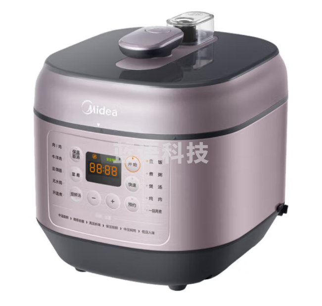 美的EYL5041 电压力锅 5L双内胆一锅双煮 排气不粘锅无水焗