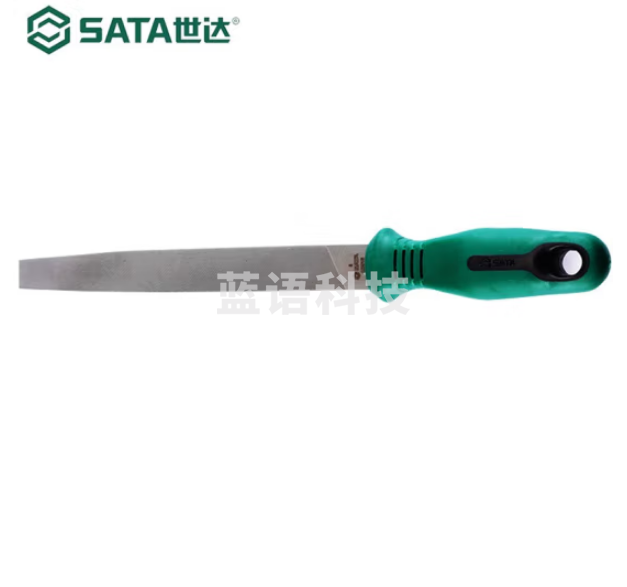 世达（SATA）03918 中齿平锉/中齿金属平锉刀扁头双纹百固钢油光钢丝锉