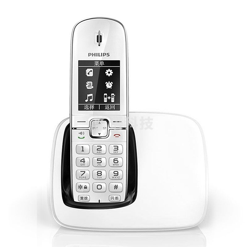 飞利浦（PHILIPS）无绳电话机 无线座机 单头机 办公家用 黑名单 来电报号/电话簿/反色屏幕 DCTG4901 白色