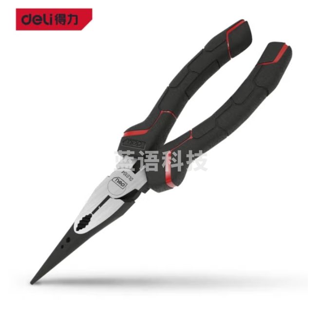 得力 8寸尖嘴钳铬钒钢PVC包胶断线钳 DL0104