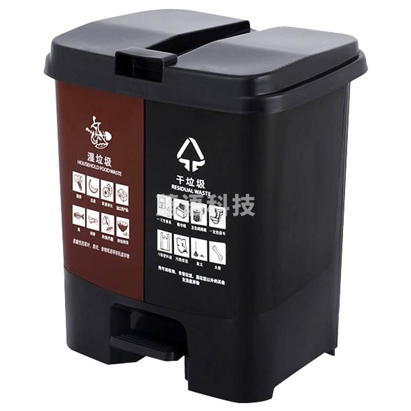 科力邦KB1012垃圾桶咖黑60L(个)