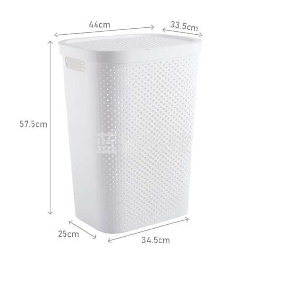 特大号带盖衣服收纳篮卧室脏衣娄家用简约收纳箱带盖脏衣篮