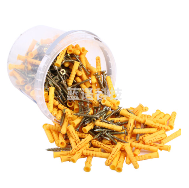 小黄鱼尼龙胀钉6*30mm 塑料膨胀管螺栓膨胀螺丝 400套/桶