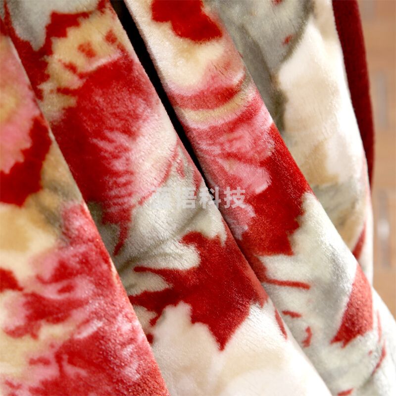 富安娜家纺 加厚毛毯 秋冬保暖毯子 双人盖毯被 1.8*2m