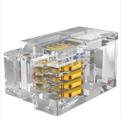 山泽（SAMZHE）SJ-3450 4P4C高品质电话水晶头 语音电话线接头 电话语音水晶头 50个