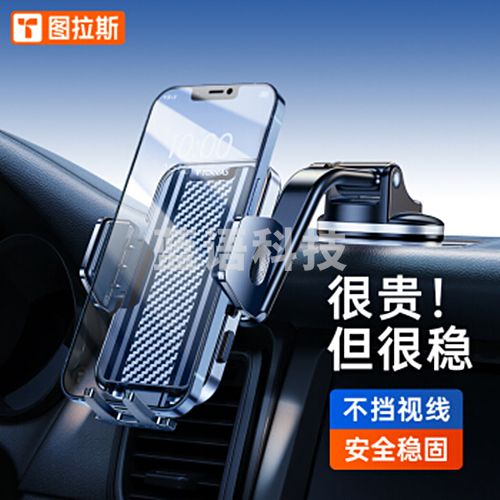 图拉斯（TORRAS）车载手机支架吸盘安全稳固汽车用品车内装饰通用多功能支架 黑色