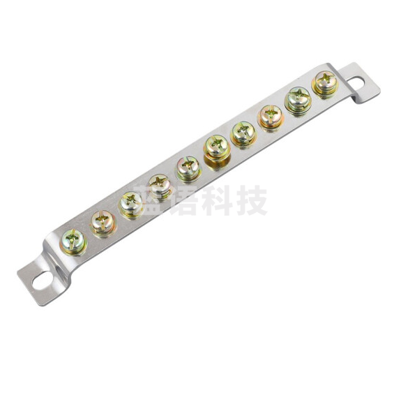 零线接地排10位  配电柜接地排零地线端子 货号：XH