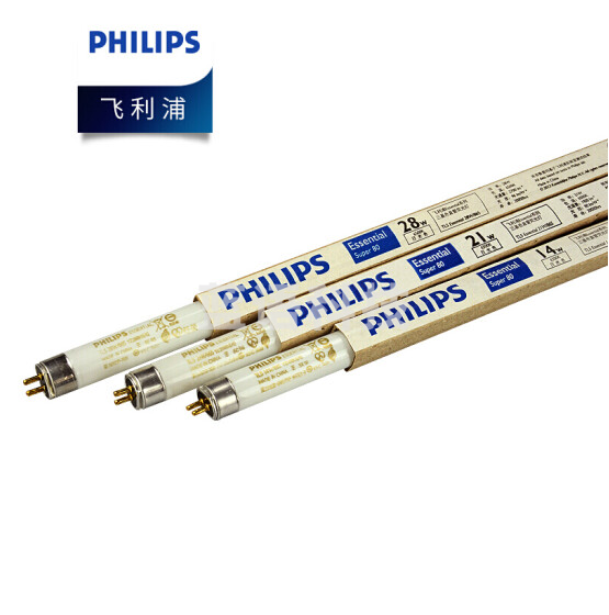 飞利浦  T5日光灯管 经济型三基色荧光灯管  21W 900mm  日光色6500K  40根/箱