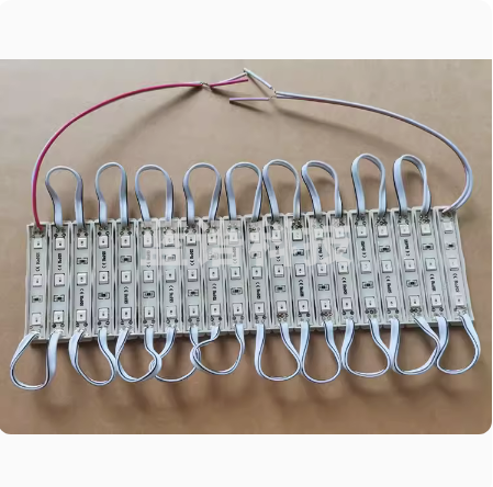 12V发光灯片 3灯5050防水64*9mm 20片  货号：JC