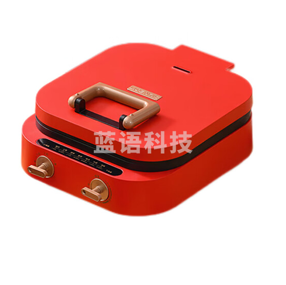 利仁（Liven）电饼铛涮烤一体电饼铛双旋钮可调61毫米加深烤盘 H-1复古红 货号：YC