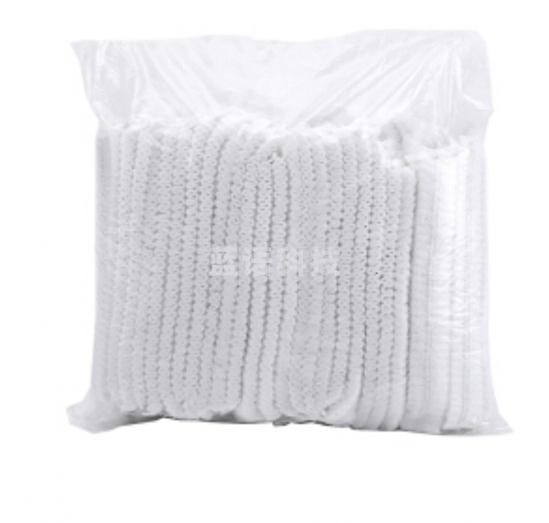 一次性帽子头套 无纺布帽子条形 防污帽头套 白色100只