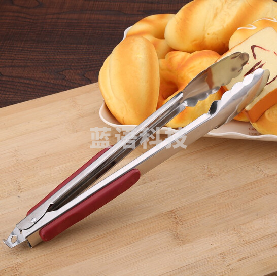 夹菜烤肉夹子烧烤夹 厨房不锈钢食品夹  面包烘焙食物夹 公餐夹 小号  货号：LJ