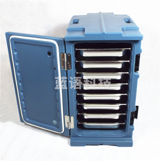 130L快餐保温箱 食品保温箱8层保温周转箱,保温箱可配份盆 灰白色 （空箱子不带盘子）