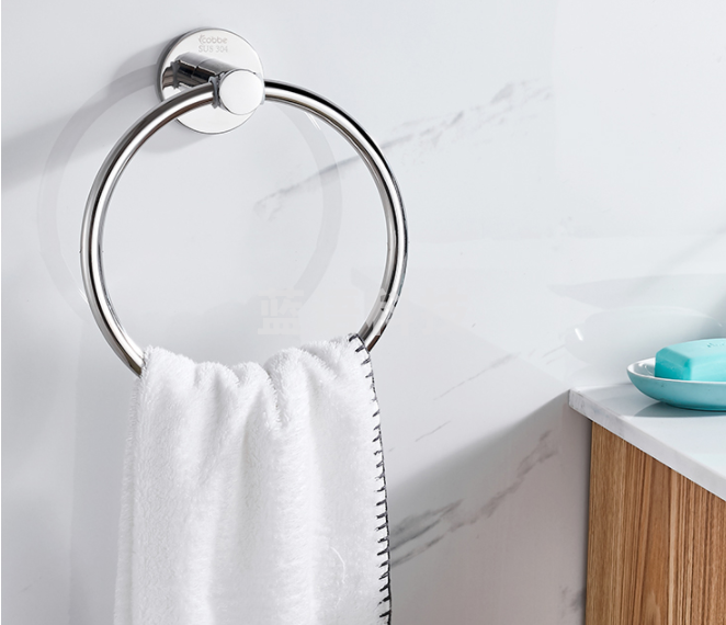太空铝毛巾环浴室圆形毛巾  直径17cm