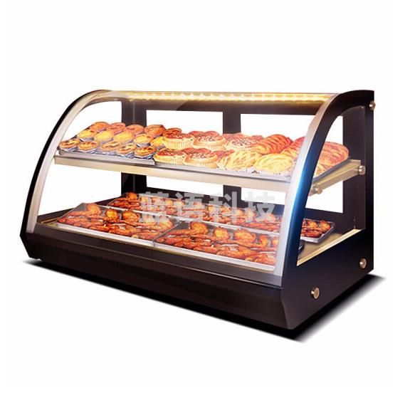 鸿艺西厨1.2米不锈钢保温柜 双层陈列保温柜