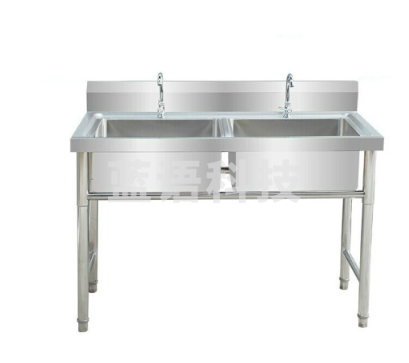 不锈钢双眼水感应水嘴+下水口+下水管 100*50*80cm