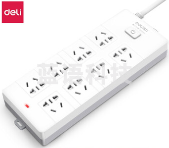 得力接线板 2米