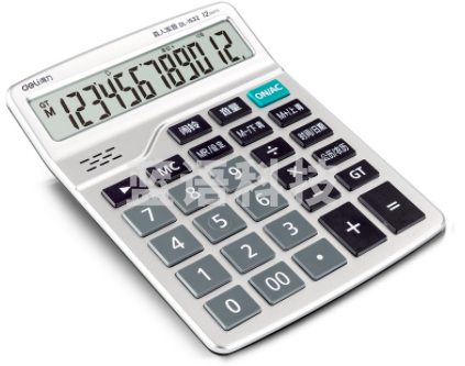 得力(deli)1532语音计算器 12位大屏幕计算机 真人报数大频显示