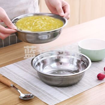 巨联（JULIAN）不锈钢盆 不锈钢汤盆 不锈钢小盆汤碗 食堂碗不锈钢汤碗  饭碗 洗菜盆 15厘米