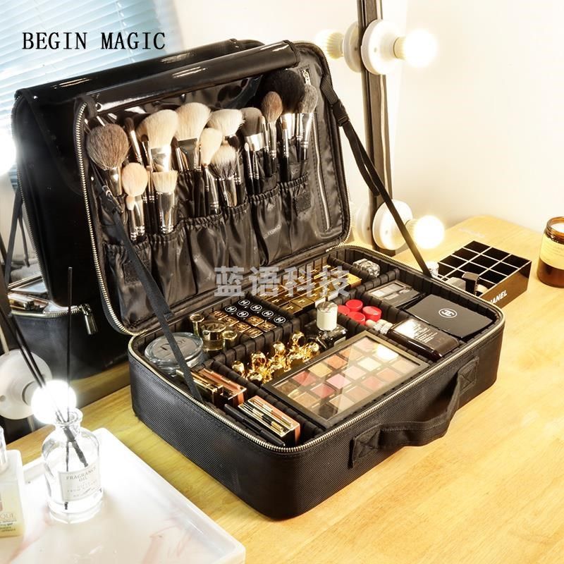 化妆师专业化妆箱  大号容量收纳包化妆包