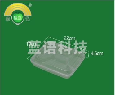 一次性四格餐盒快餐打包盒档案加厚带盖