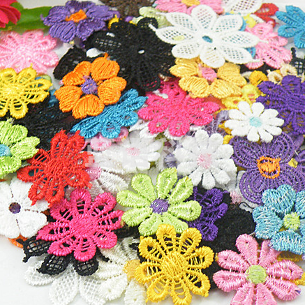 混色彩色DIY花朵儿童手工花材料包 随机100朵