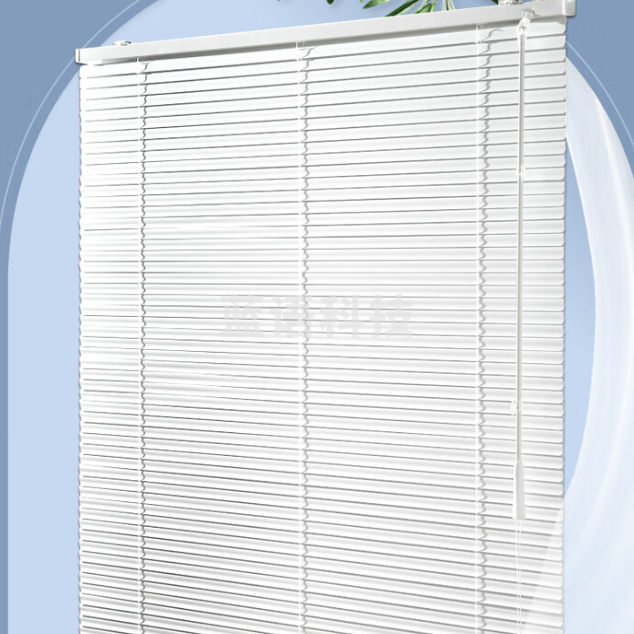 PVC防水百叶帘 白色 宽1.45米高1.45