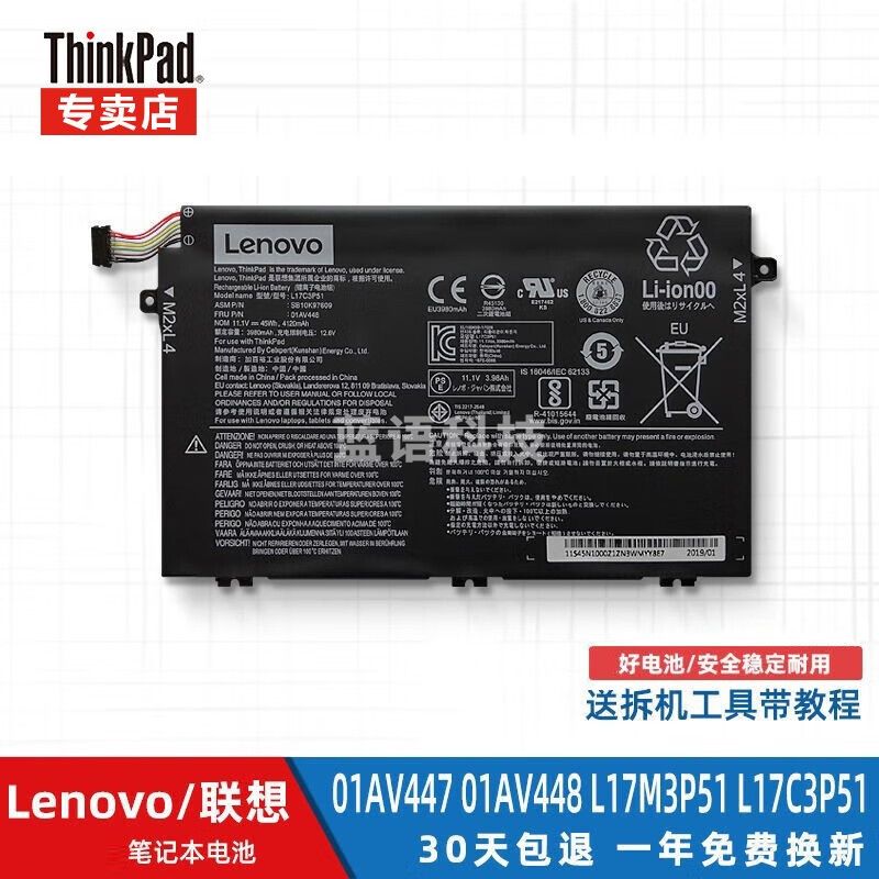 Thinkpad 联想（Lenovo） 笔记本原装电脑内置电池 E480 E590 R490E485 E485  R490 E595 E495