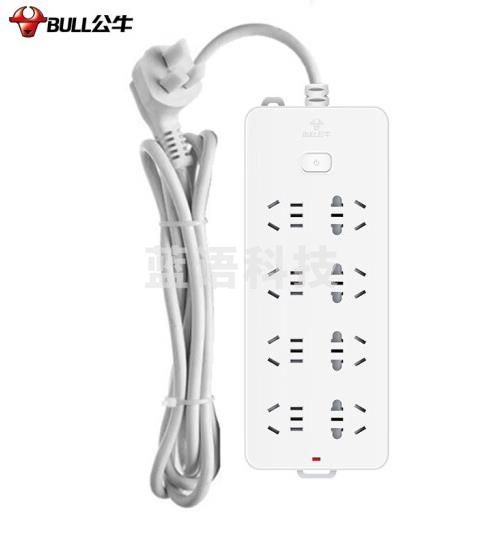 公牛(BULL)GN-217 过载保护插座/插线板/插排/排插/接线板/拖线板 8位总控全长10米