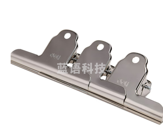 得力(deli) 票夹 山形铁票夹 画板夹 铁夹子 大号 办公文具 宽度76mm 单个 9533