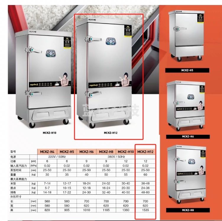 美厨电蒸箱 12盘  380v/50HZ