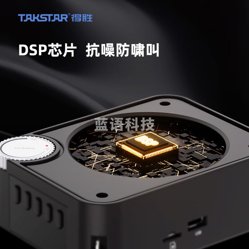 得胜(TAKSTAR)E500W无线扩音器大功率便携式小蜜蜂教学会议培训促销导游喇叭迷你小音箱双手持版