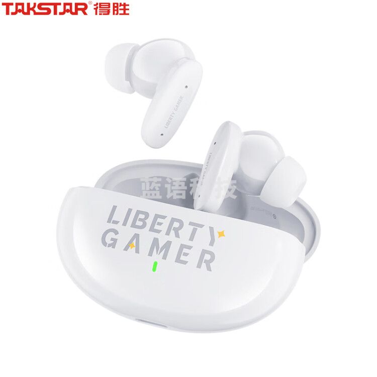 得胜(TAKSTAR)自由玩家LE100W真无线蓝牙耳机入耳式冰川白