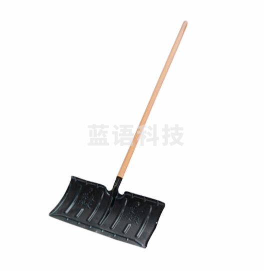 推雪铁铲 户外扫雪工具除雪铲锰钢淬火  锰钢推雪板  带木制柄