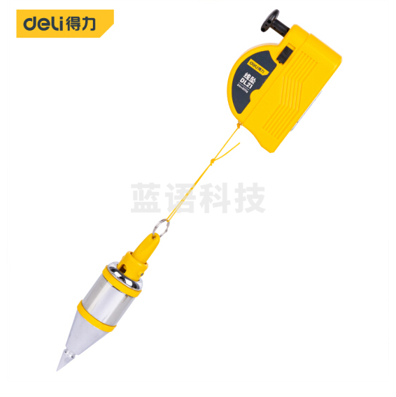 得力(deli)  3米 DL21 磁性线坠线锤磁力垂直锤装修吊线坠自动收线