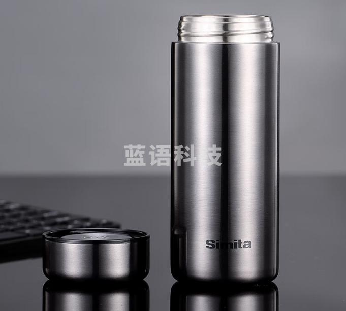 施密特（Simita） 保温杯水杯304不锈钢男女士商务车载便携带茶漏泡茶喝水保暖杯子 钢本色320ml