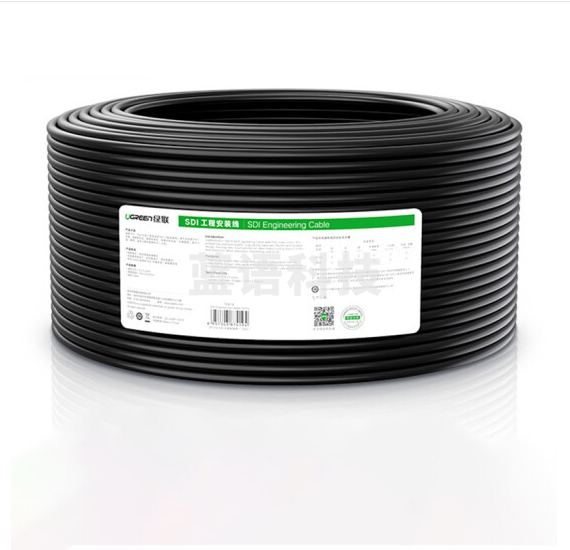 绿联SDI线75-3/5接口BNC高清纯铜线80853芯双屏蔽摄像头传输视频线硬盘录像机同轴线 SDI线 100米（不带头）