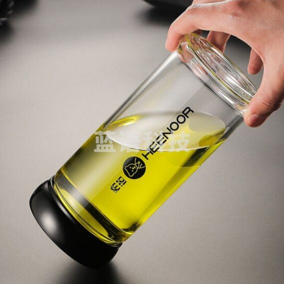 希诺330ml-XN-6005单层玻璃杯 男女士便携商务办公家用车载水杯加厚杯底