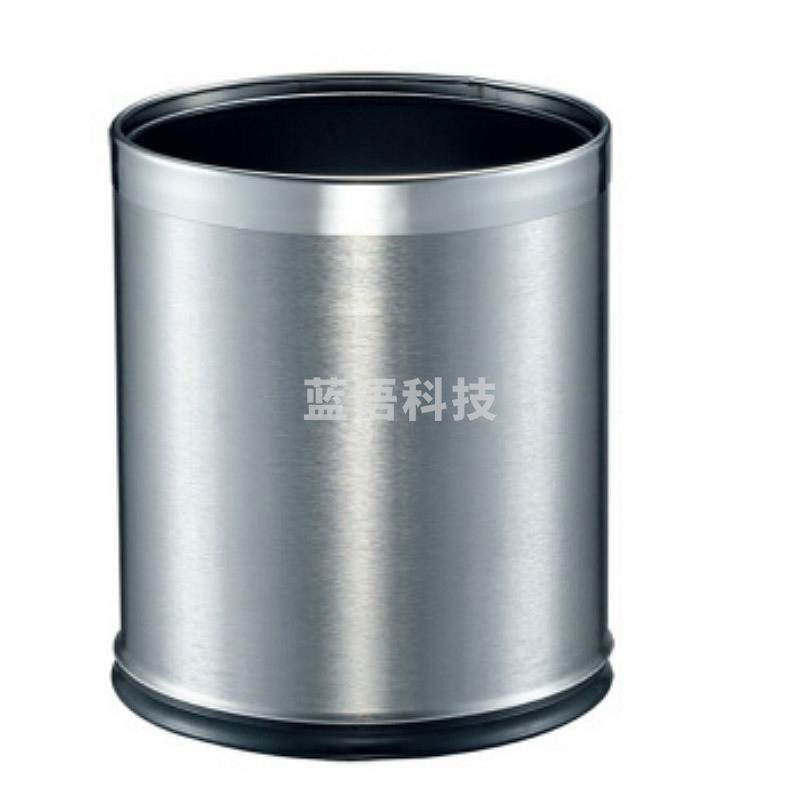 单层不锈钢垃圾桶   无盖  22.5*26.5cm  10L  货号：NK
