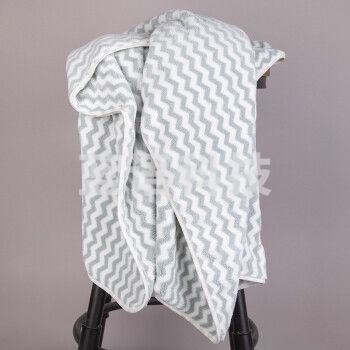 三利速干大浴巾 A类柔软吸水裹身巾男女成人儿童包边带挂绳洗澡用超大毛巾 70*140cm 浅灰色