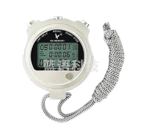 天福 电子秒表计时器运动健身比赛跑步田径训练游泳裁判防水 TF100F三排100道