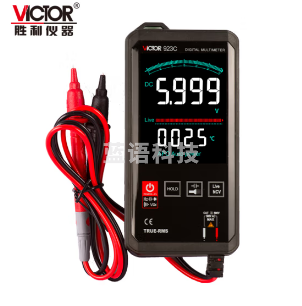 胜利仪器（VICTOR）VC923C 口袋型万用表轻薄高精度数字袖珍型电容电阻频率